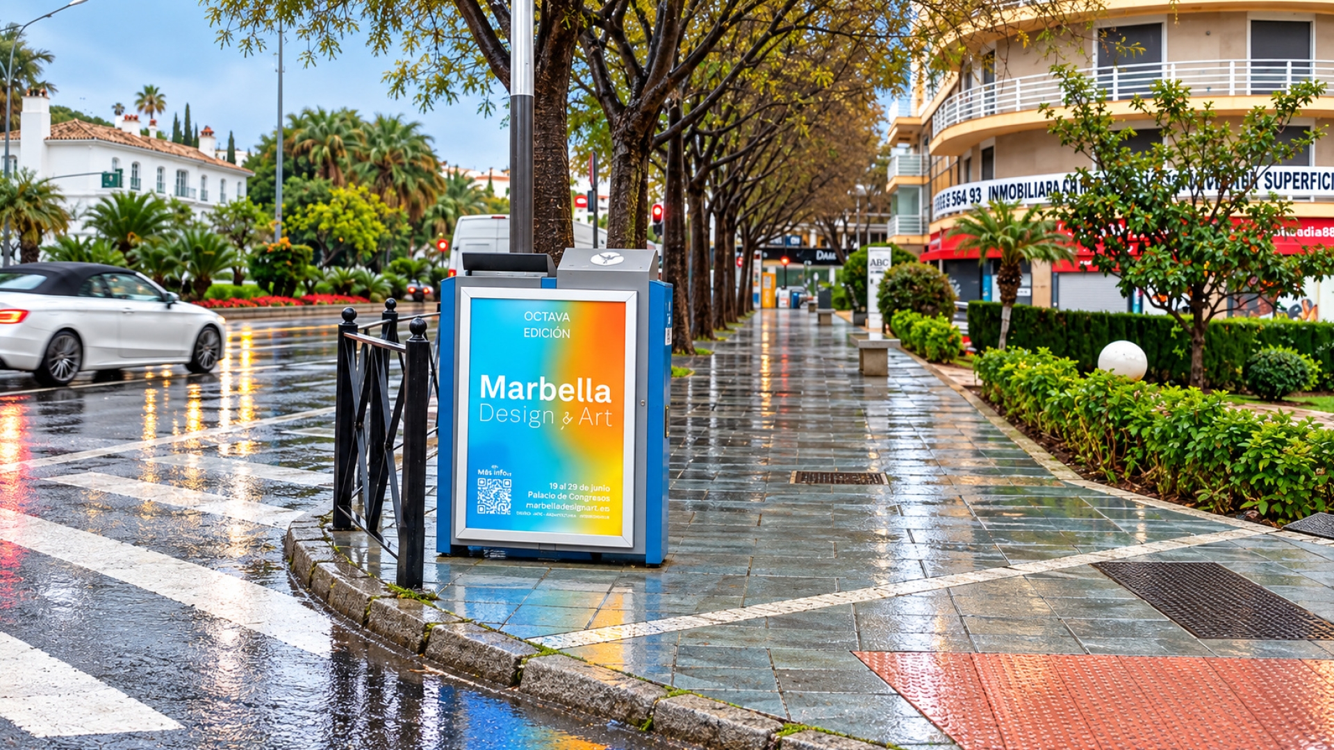 Mupi publicitario en Avenida Ricardo Soriano, Calle José Meliá