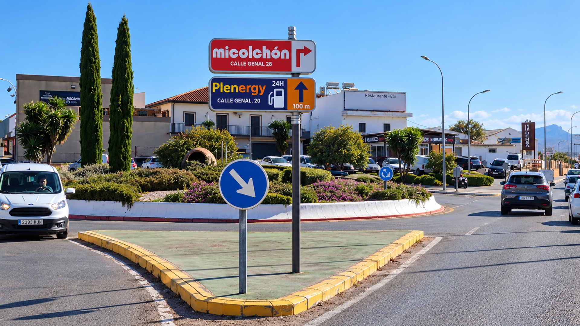 Poste publicitario   de  150x50 cm  en Ronda, Málaga