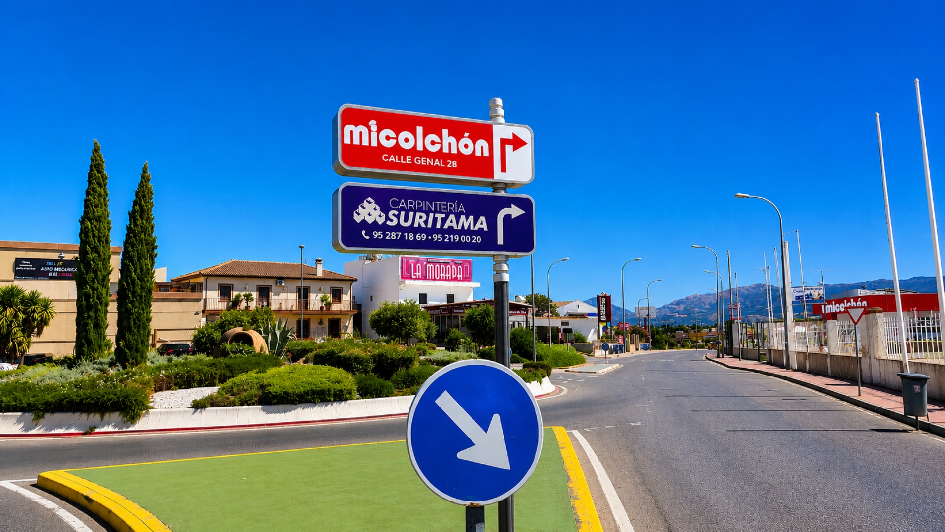 Poste publicitario   de  150x50 cm  en Ronda, Málaga