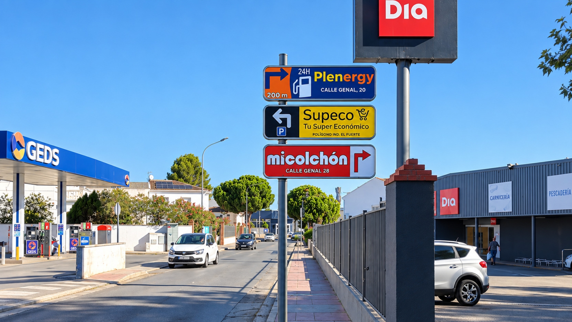 Poste publicitario   de  150x50 cm  en Ronda, Málaga