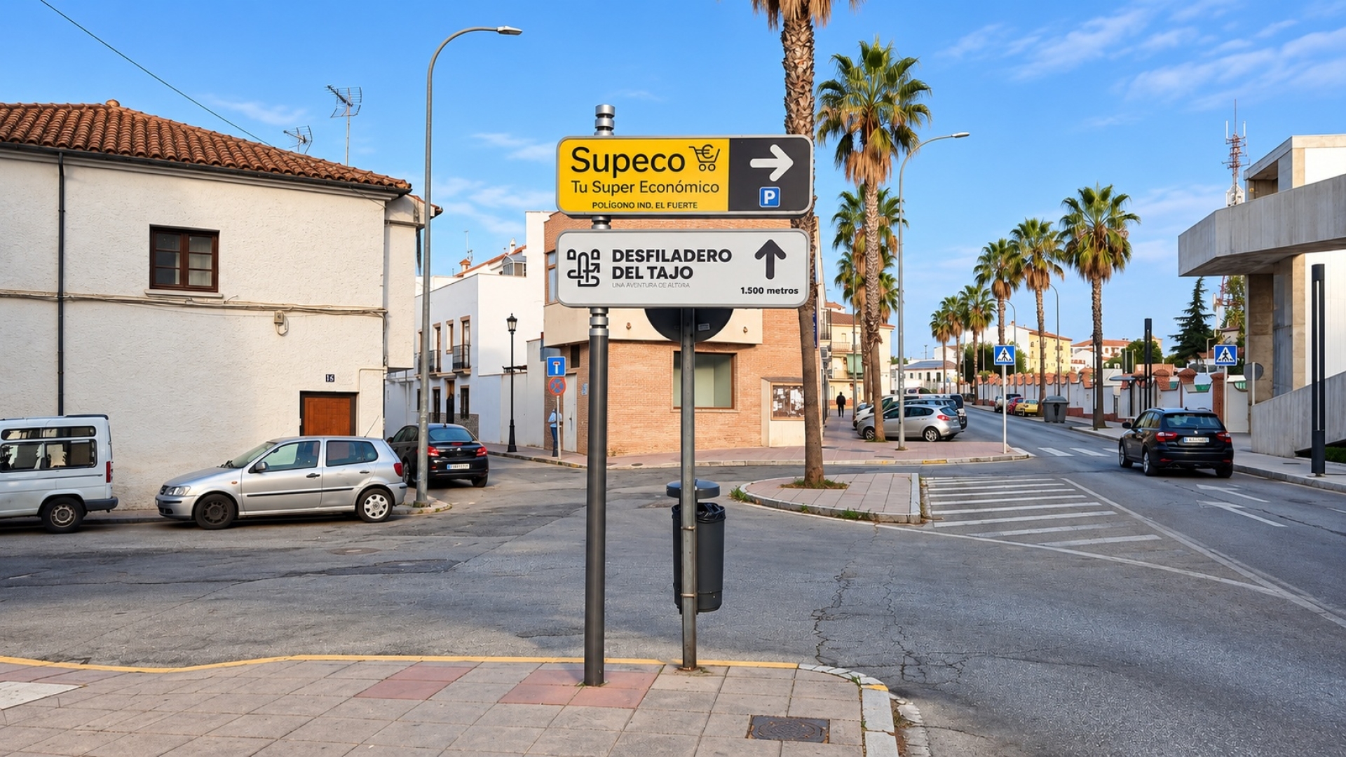 Poste publicitario   de  150x50 cm  en Ronda, Málaga