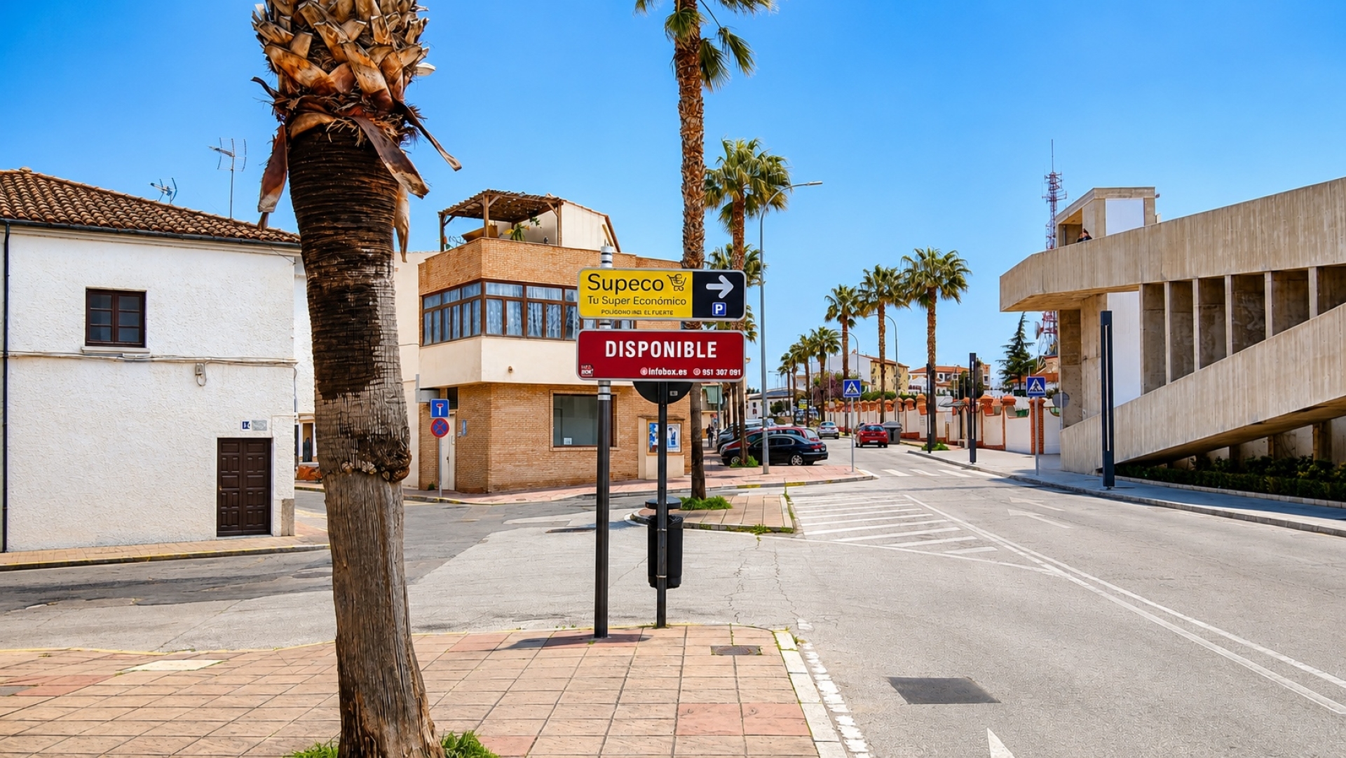 Poste publicitario   de  150x50 cm  en Ronda, Málaga
