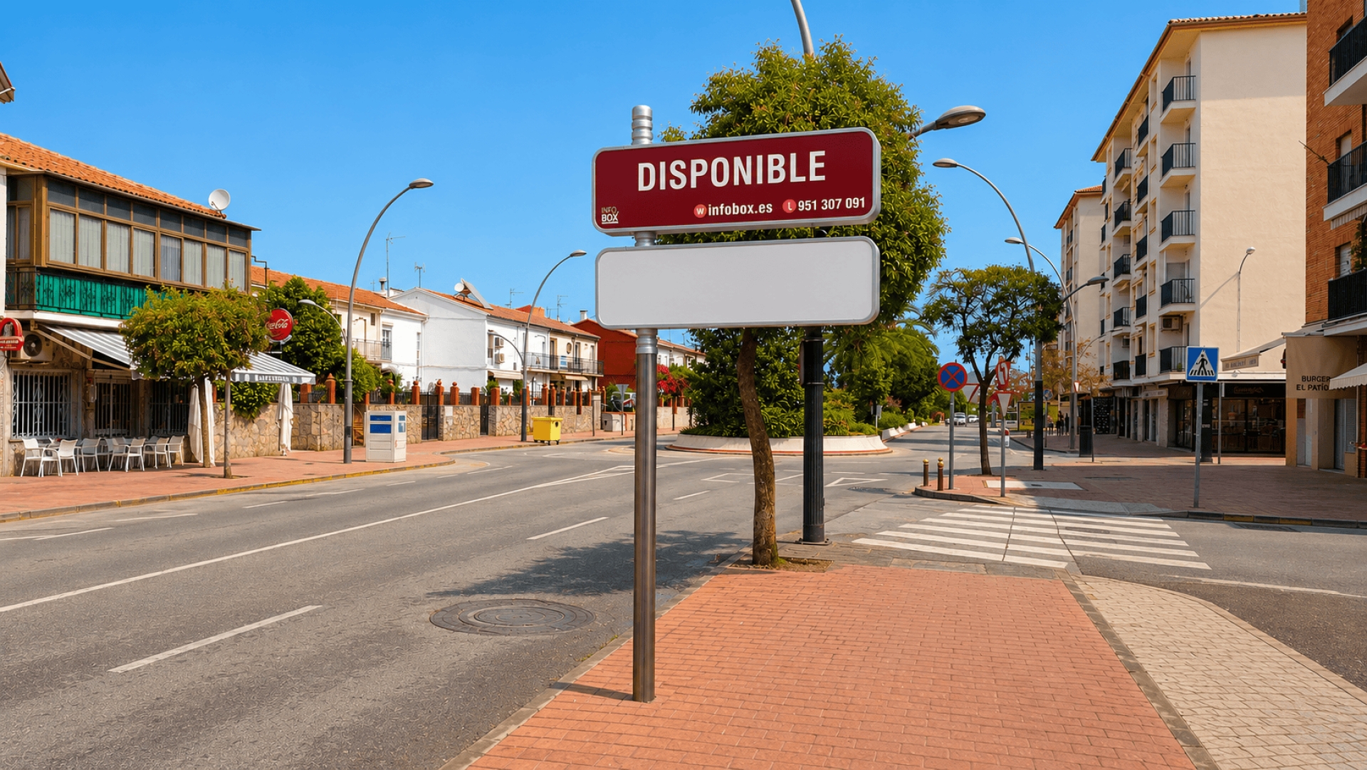 Poste publicitario   de  150x50 cm  en Ronda, Málaga