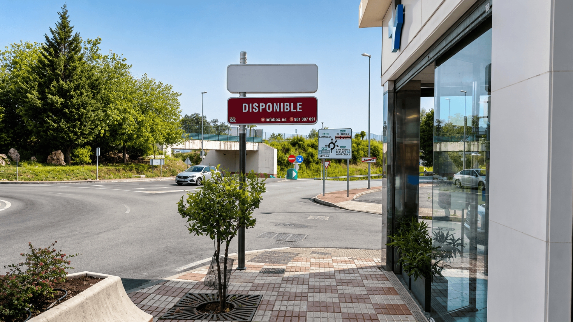 Poste publicitario   de  150x50 cm  en Ronda, Málaga