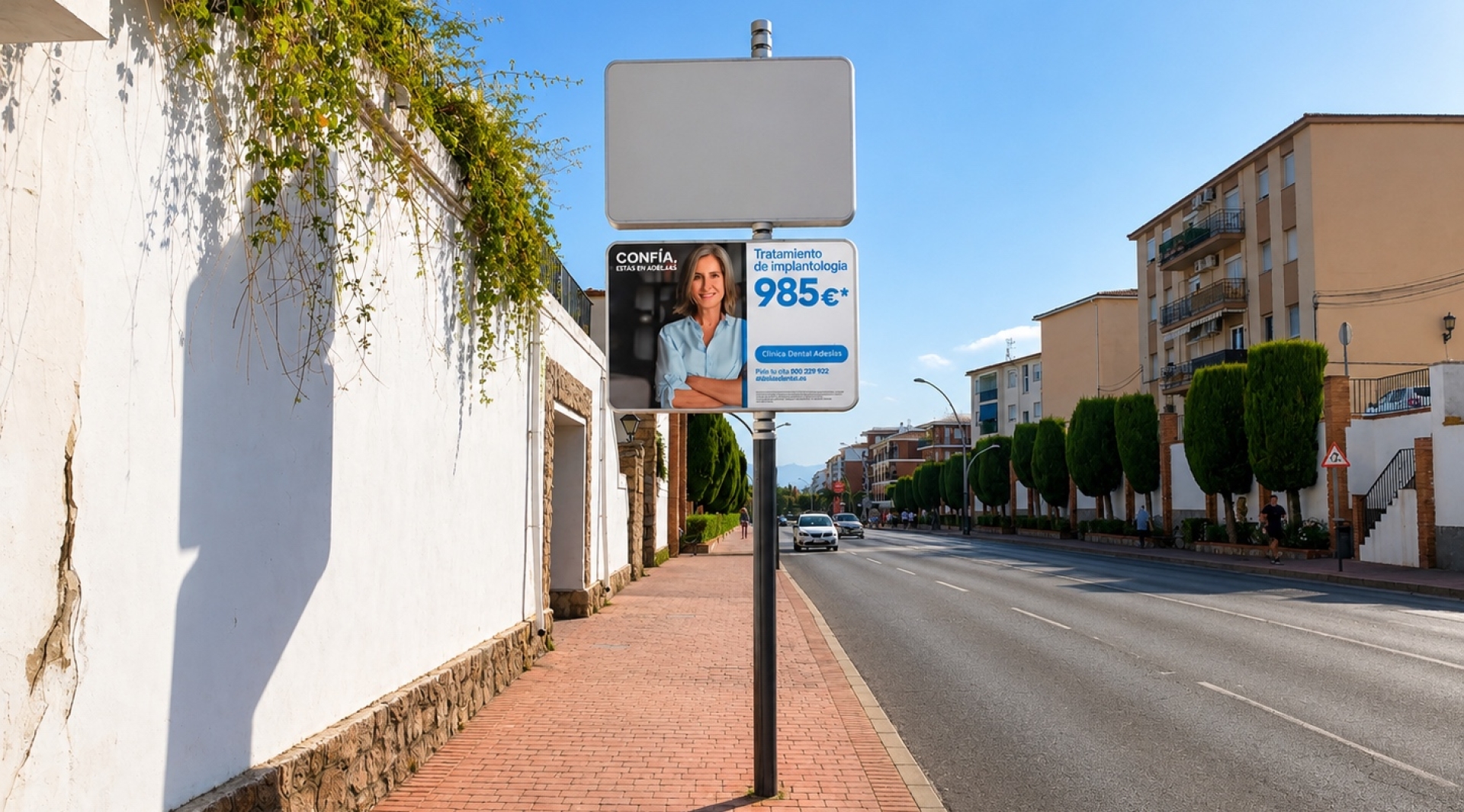 Poste publicitario   de  150x100 cm  en Ronda, Málaga