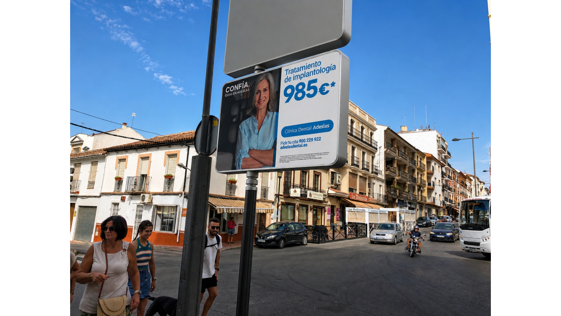 Poste publicitario   de  150x100 cm  en Ronda, Málaga