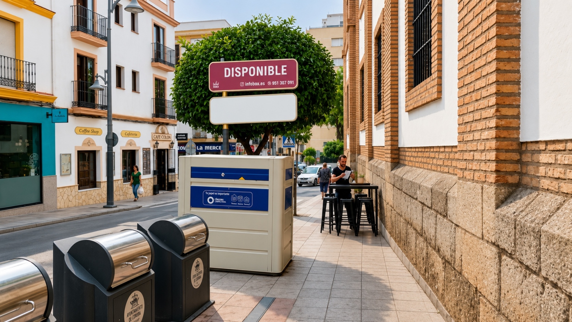 Poste publicitario   de  150x50 cm  en Ronda, Málaga