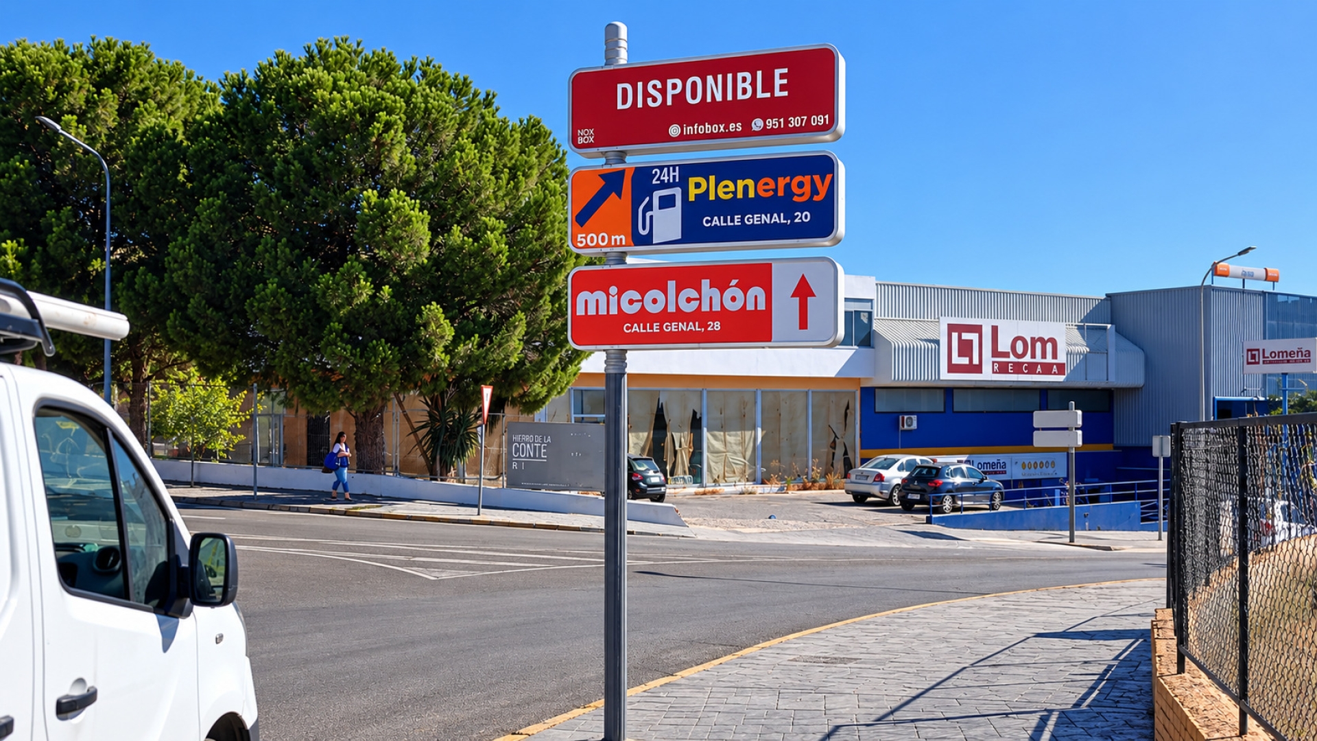 Poste publicitario   de  150x50 cm  en Ronda, Málaga