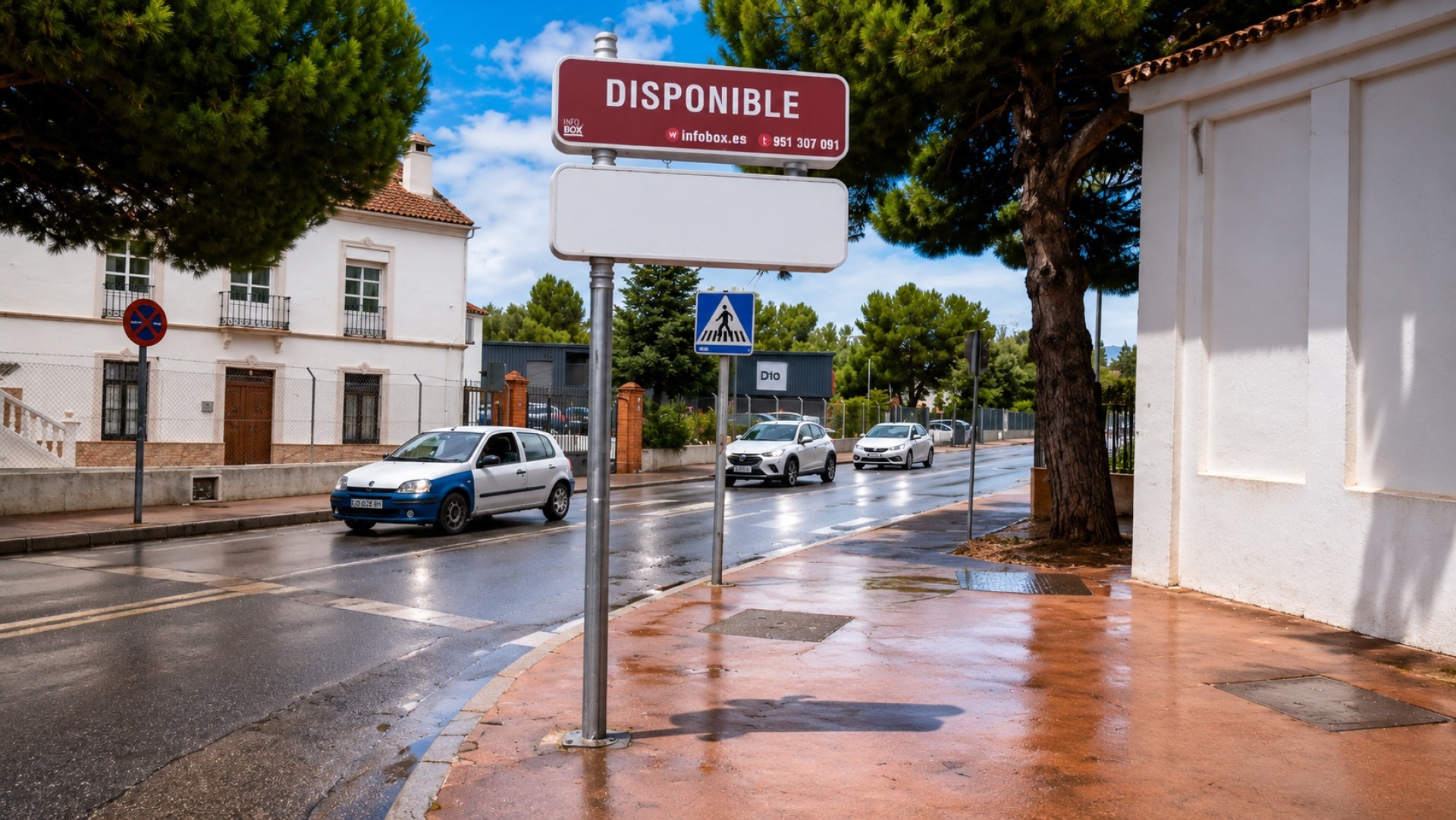 Poste publicitario   de  150x50 cm  en Ronda, Málaga