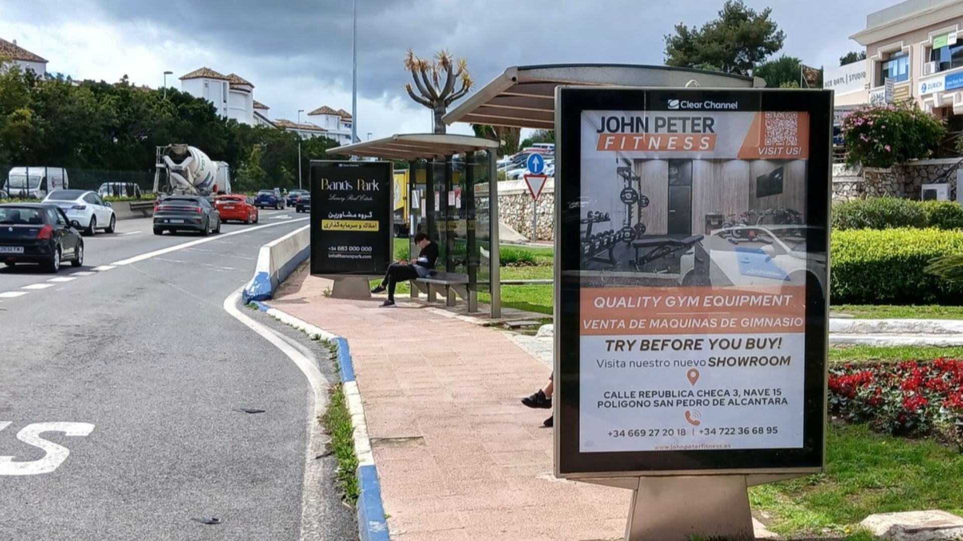 Mupi publicitario en N340, KM174-FTE PTO BANÚS, N340 / Rotonda Istán