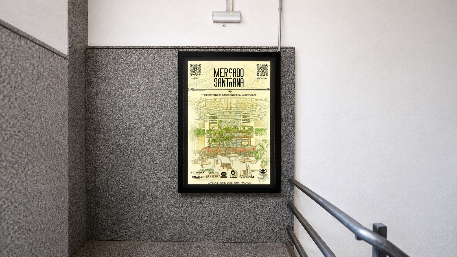 Luminoso publicitario   de  75x110 cm  en Estepona, Málaga