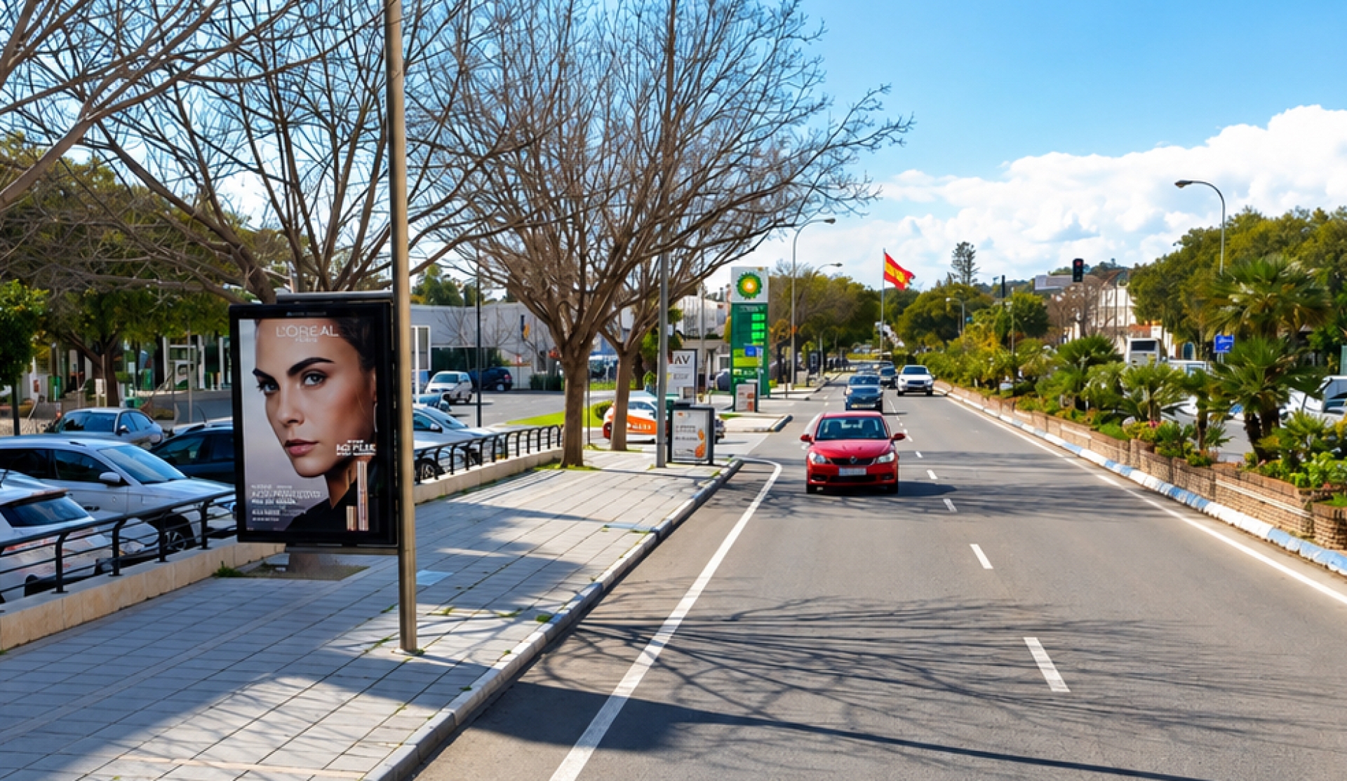 Mupi publicitario en AV. Bulevar Príncipe Alfonso Hohenlohe, nº 19, Milla de Oro