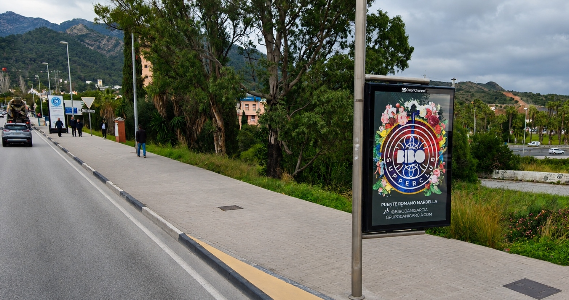 Advertising mupi at Carretera A-355 towards Marbella – Puente McDona, La Cañada