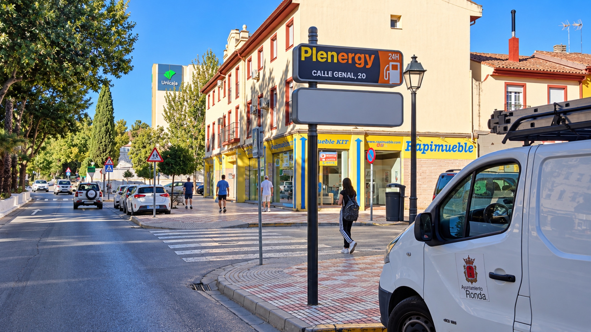 Poste publicitario   de  150x50 cm  en Ronda, Málaga