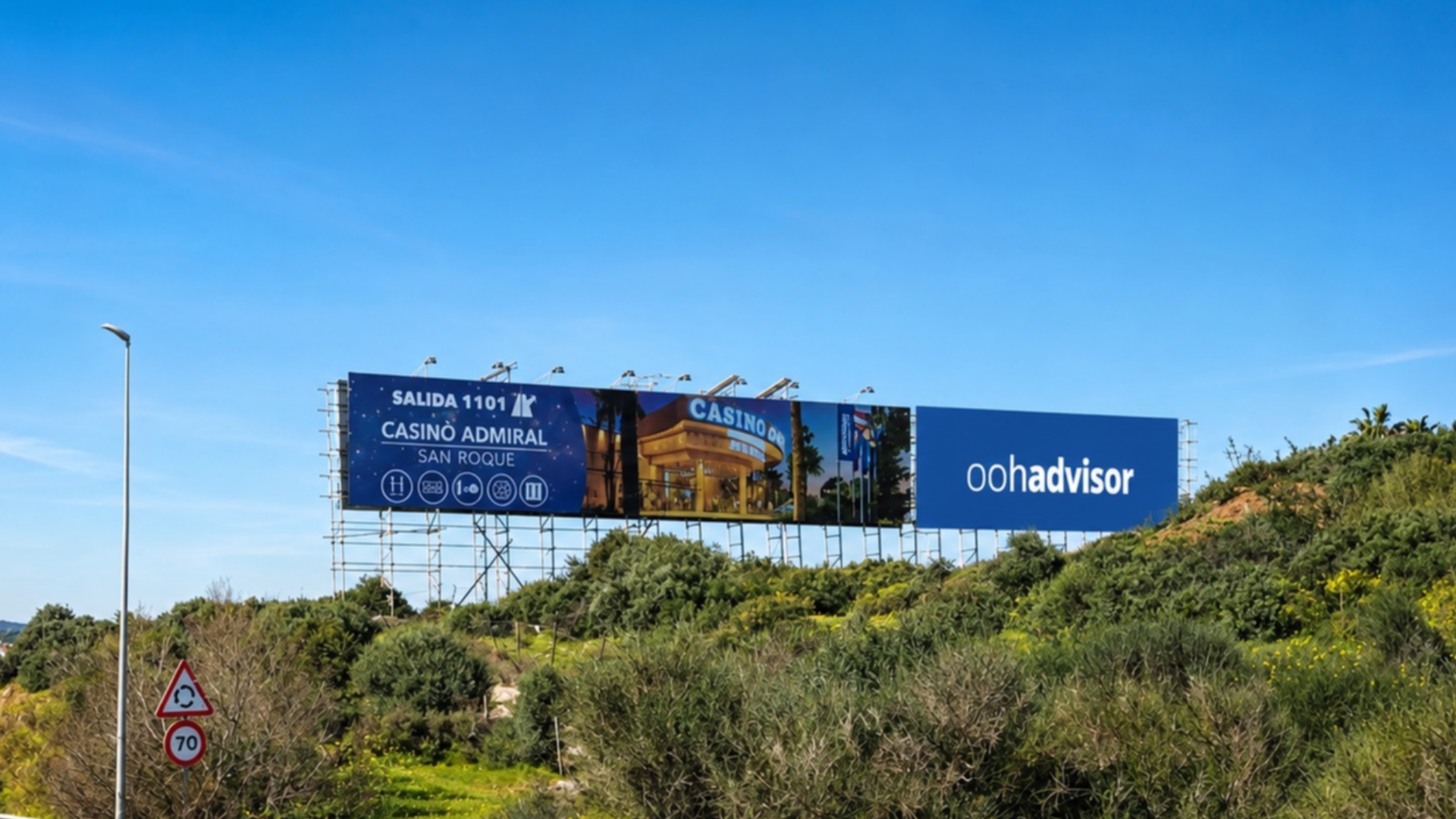 Valla publicitaria   de  16x6 m  en Sotogrande, Cádiz