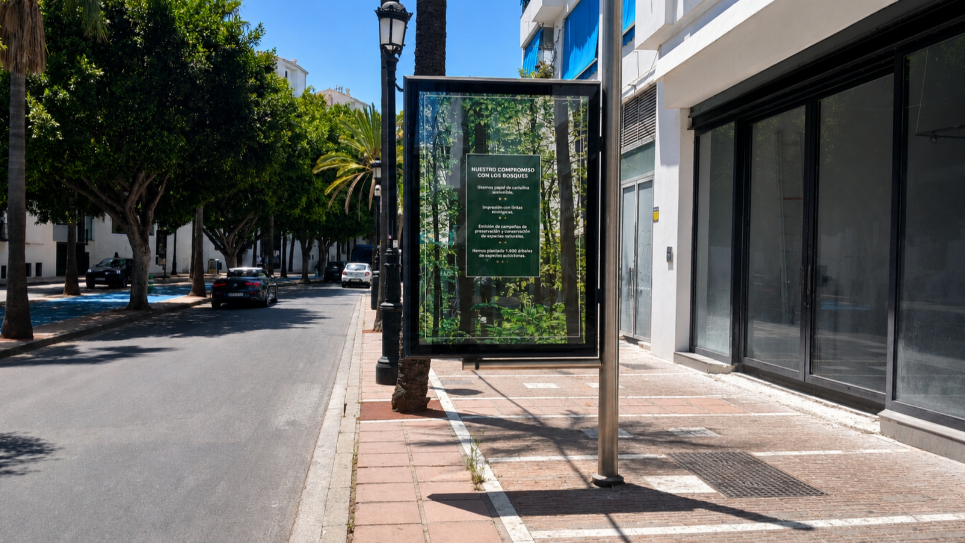Mupi publicitario   de  176x120 cm  en , Marbella