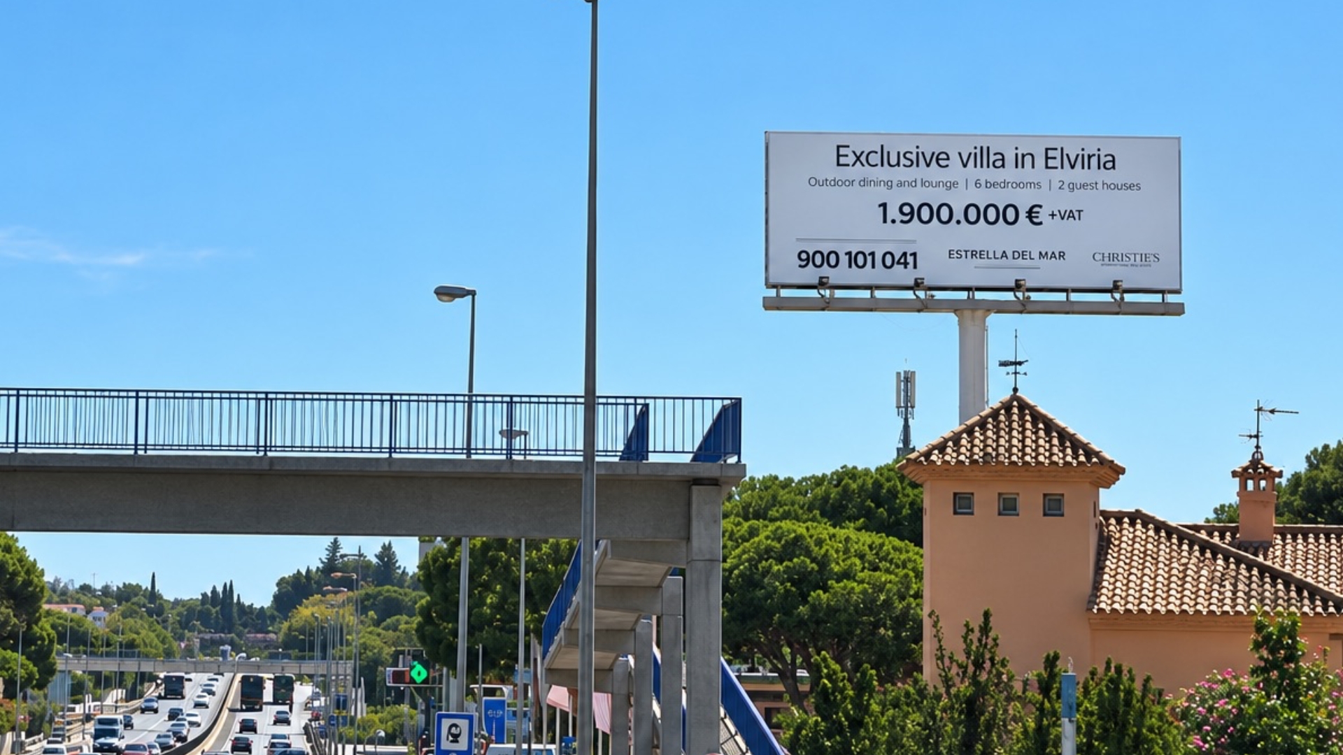 Monoposte publicitario   de  10.4x5 m  en Marbella, Málaga