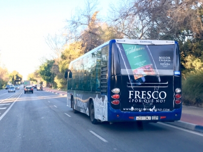 Autobus publicitario de Gran lateral + Simple en Málaga, Málaga