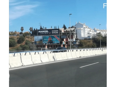 Valla publicitaria de 22.4x6 m en Marbella, Málaga