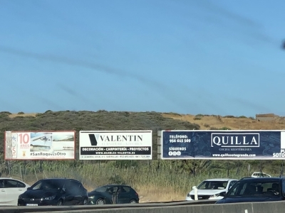 Valla publicitaria de 8x3 m en Torreguadiaro, Cádiz