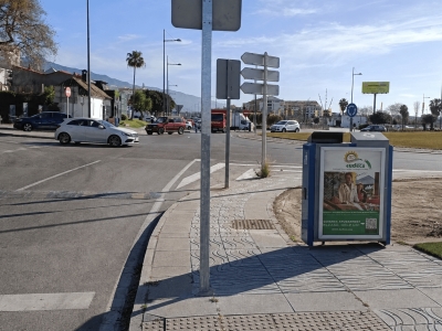 Advertising mupi of 70x100 cm in San Pedro de Alcántara, Málaga