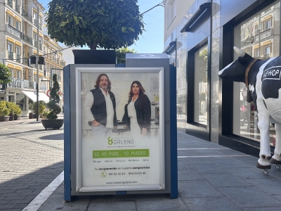 Advertising mupi of 70x100 cm in San Pedro de Alcántara, Málaga