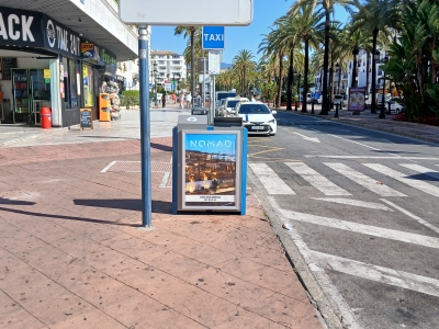 Digital Advertising mupi of 70x100 cm in Marbella, Málaga