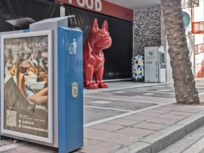 Mupi publicitario de 70x100 cm en Marbella, Málaga