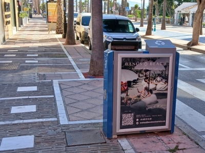 Mupi publicitario de 70x100 cm en Marbella, Málaga