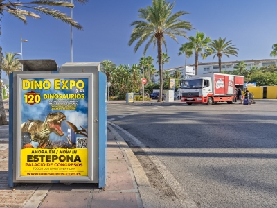 Mupi publicitario de 70x100 cm en Marbella, Málaga