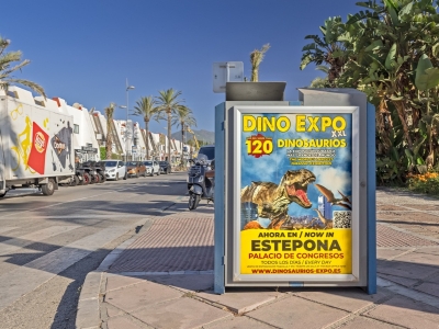 Mupi publicitario de 70x100 cm en Marbella, Málaga