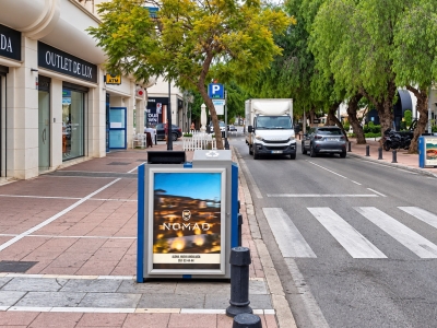 Advertising mupi of 70x100 cm in Marbella, Málaga