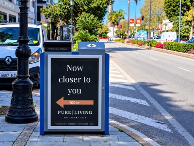 Mupi de 70x100 cm en Marbella, Málaga