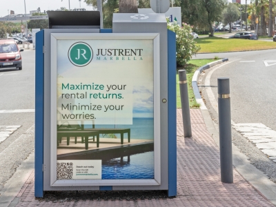 Advertising mupi of 70x100 cm in Marbella, Málaga