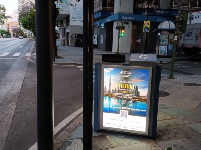Mupi publicitario de 70x100 cm en Marbella, Málaga