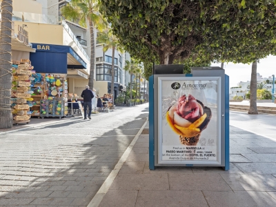Mupi publicitario de 176x120 cm en Marbella, Málaga