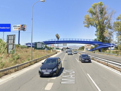 Monoposte publicitario de 12x5 m en Málaga, Málaga