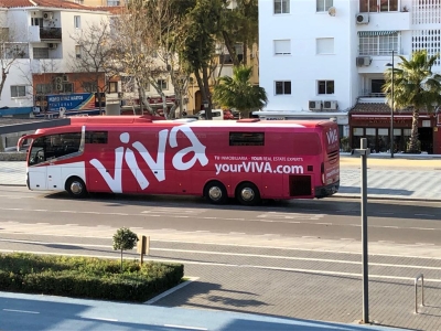 Autobus publicitario de Semi Integral en Málaga, Málaga