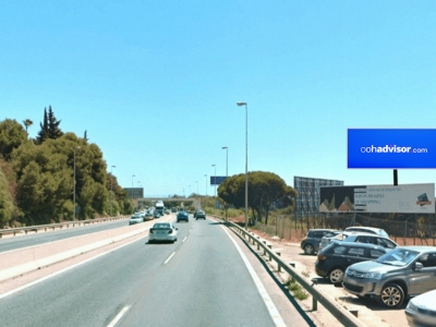 Monoposte publicitario de 10.4x5 m en Marbella, Málaga