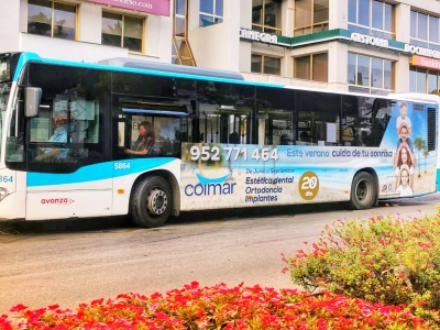 Autobus publicitario de Gran lateral + Simple en Pinos de alhaurin, Málaga