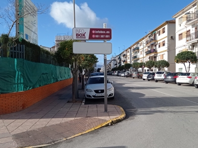 Poste publicitario de 150x50 cm en Ronda, Málaga