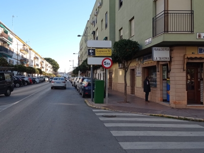 Poste publicitario de 150x50 cm en Ronda, Málaga