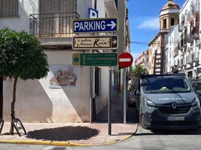 Poste publicitario de 150x100 cm en Ronda, Málaga