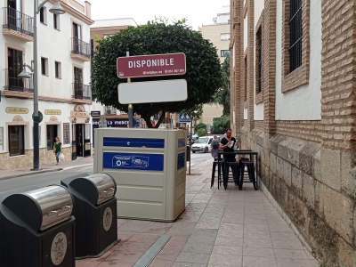 Poste publicitario de 150x50 cm en Ronda, Málaga