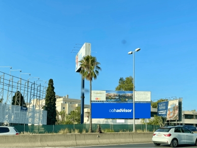 Valla publicitaria de 16x4 m en Marbella, Málaga