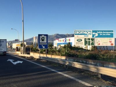 Valla publicitaria de 16x3 m en Málaga, Málaga