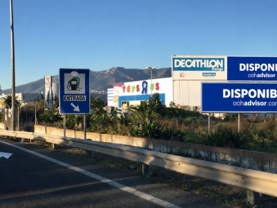 Billboard of 8x3 m in Málaga, Málaga