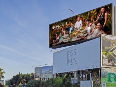 Valla publicitaria digital de 8x3 m en Marbella, Málaga