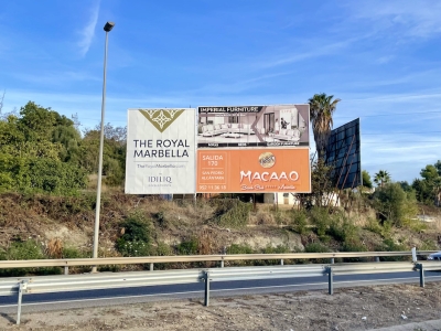 Valla publicitaria de 6.4x8 m en Marbella, Málaga