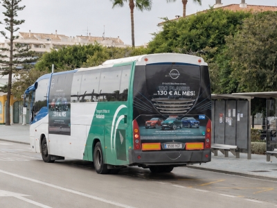 Autobus publicitario de Gran Lateral Plus en Málaga, Málaga